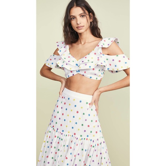 All Things Mochi Saba Crop Top Multi Floral Large - Picture 1 of 12